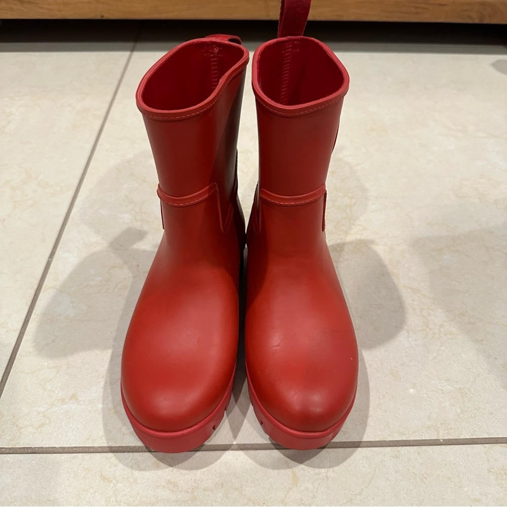 Tory Burch Red Rain Boots